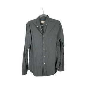 Club Monaco Slim Fit Button-Up Shirt Gray 100% Cotton Size M